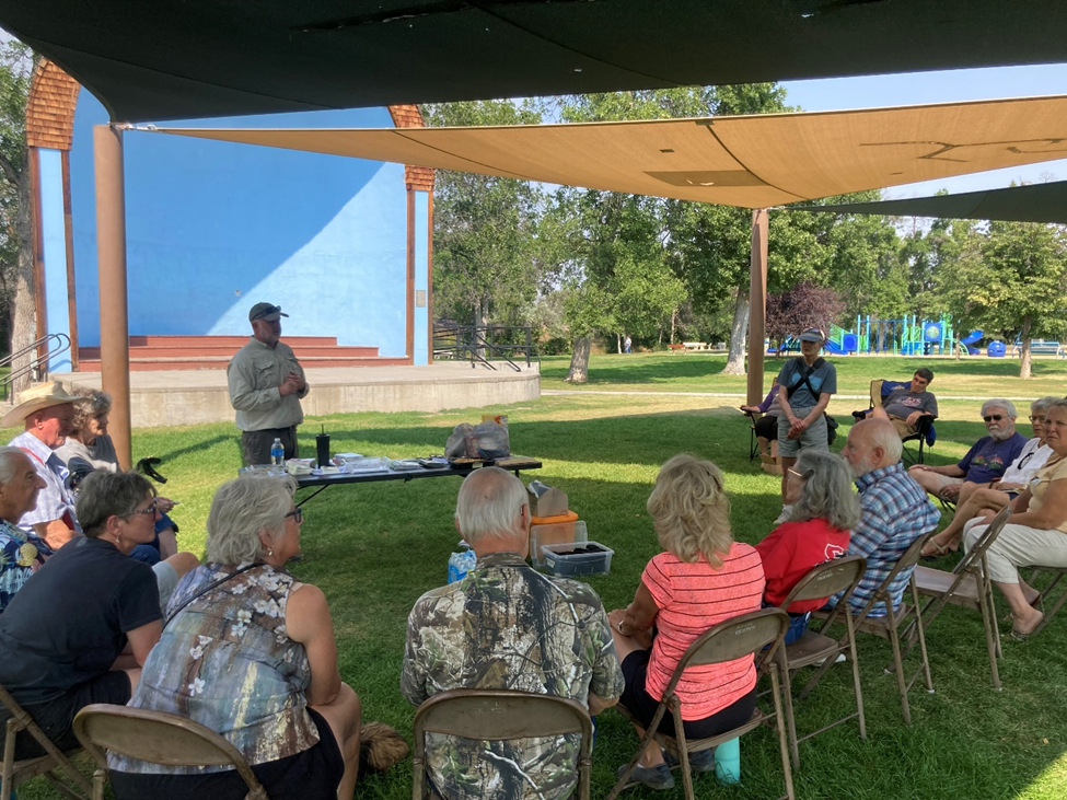 Memory Cafe at Gibson Park for a birdwatching event.